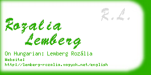 rozalia lemberg business card